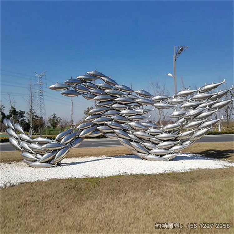 水景不銹鋼魚群雕塑 鏡面小魚雕塑圖片 水景不銹鋼魚群雕塑 鏡面小魚雕塑圖片