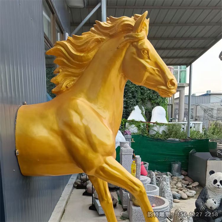 半身馬雕塑 玻璃鋼仿真馬雕塑 半身馬雕塑 玻璃鋼仿真馬雕塑